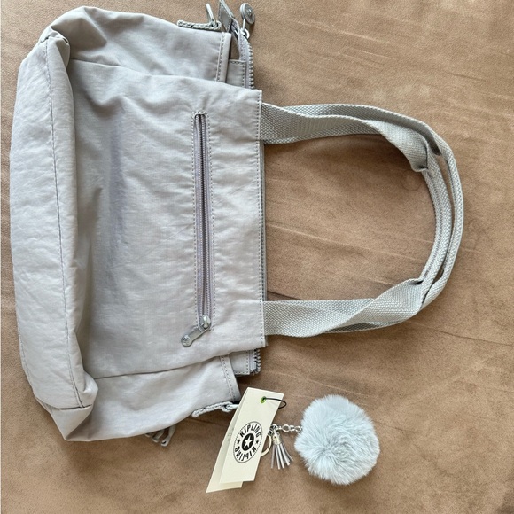 NWT Kipling Satchel with Pom Pom bag charm - Picture 4 of 11